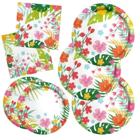 2024030702 Gatherfun Tropical Luau Party Supplies Kit For 20 Aloha Hawaiian Decorations With Di