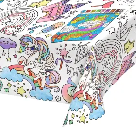 2024112803 Gatherfun Magical Unicorn Birthday Party 88 Inch X 54 Rectangular White