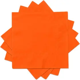 Gatherfun 6973916856556 Cocktail Napkins 3-ply 80pcs Orange Beverage Napkin Disposable Paper Na