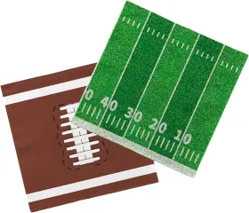 Gatherfun 705353771781 80 Pcs Football Birthday Party Supplies Disposable Paper Cocktail Napkins For Ta