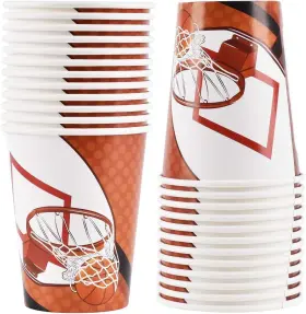 Gatherfun 749816012950 Basketball Party Supplies Paper Plates Napkins Cups Knives Forks Etc