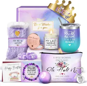 Aus2zj Gemwi Gifts For Women Birthday Happy Purple