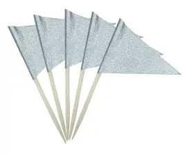 Gentlegirl 711523712393 100 Pcs Solid Blank Toothpick Flags Small Mini Plain Cupcake Toppers Stick Co