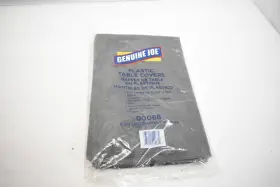 00068 Genuine Joe Plastic Table Covers Black Disposable 54x108 Party Banquet 6 Pack