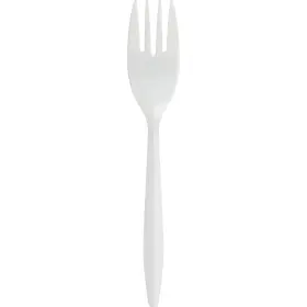 Genuine Joe 035255200004 Medium Weight Plastic Fork White 1000 Count