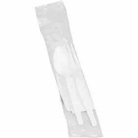 58926 Genuine Joe 800187941284 Utensil Kit Poly Knife/fork/spoon Napkin 250 Pk/ct White