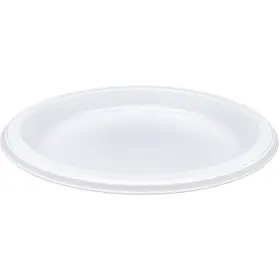 Gjo10323 Genuine Joe Plastic Plates Reusable/disposable 10-1/4 Inch 125/pk White 10323