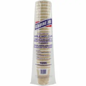 Gjo11255ct Genuine Joe Rippled Hot Cup 8oz. 500/ct Brown 11255ct