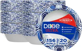 15259 Georgia Pacific Dixie Ultra Large Paper Bowls 26 Count X 6-pack Microwave Safe Disposable