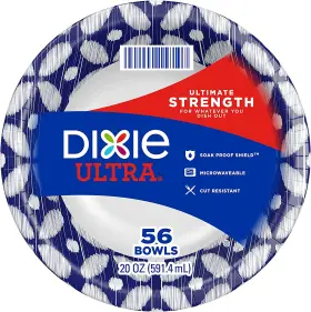 15810 Georgia-pacific Dixie Ultra Disposable Paper Bowls 20 Ounce Dinner Size Printed Bo
