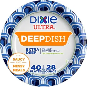 16046 Georgia Pacific Dixie Ultra Deep Dish Paper Plates 11 Inch 40 Count 3x Stronger