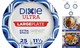 16219 Georgia-pacific Large Paper Plates 11 Inch 25 Count 3x Stronger Heavy Duty Extra
