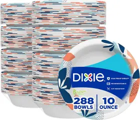 16415 Georgia Pacific Dixie Small Paper Bowls 10 Oz 36 Count Pack Of 8 Microwave-safe Soak-proof