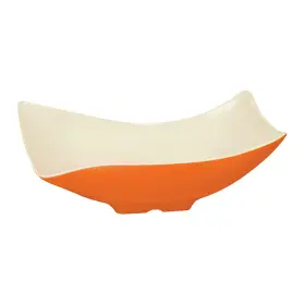 Ml-220-st Get 015845778724 Keywest Flare Bowl 4 Quart Orange/ivory Melamine