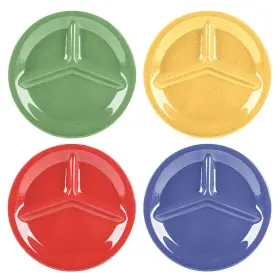 3-compartment Get Cp-10-mix G.e.t. Heavy-duty Divided Plastic Plates 10.25 Inch Mar