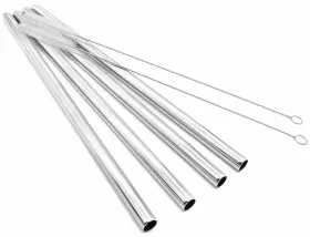 Gfdesign 647726981253 Super Big Drinking Straws Set 12 Inch Extra Long 1/2 Wide Reusable 304 Foo