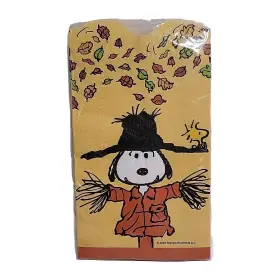 Gibson 009292737243 Snoopy Welcome Autumn Scarecrow Thanksgiving Dinner Napkins Paper Peanuts New