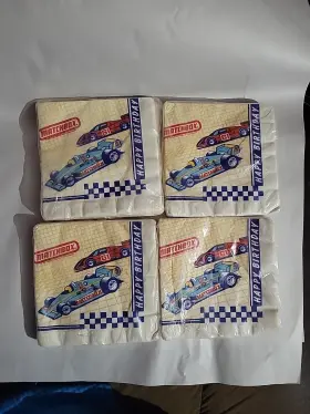 Gibson 074720387581 Lot Of 4 Vintage Matchbox Party Napkins Unopened 1980s