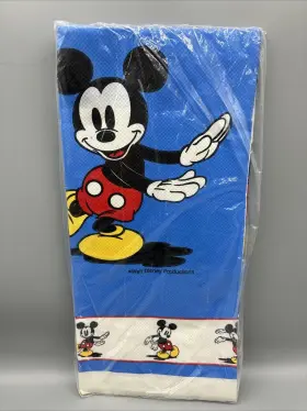 Gibson 074720397283 Walt Disney Productions Mickey Mouse Paper Tablecloth Sealed 54 Inch X96 Usa