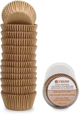 Gif132 Gifbera Natural Mini Cupcake Liners Odorless Greaseproof Size