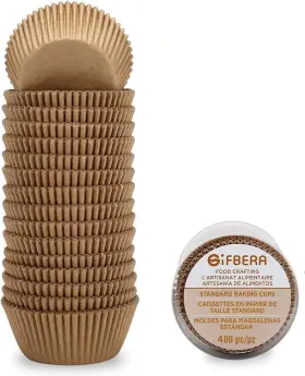 Gif133 Gifbera Natural Cupcake Liners Standard Baking - 400 Pcs