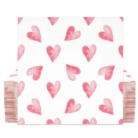 5244 Gift Boutique Watercolor Heart 13 X Inches Pink With White Background