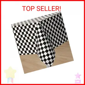 Ge3424 Giftexpress 2-pack Black And White Checkered Flag Table Cover Party Favor/checkere Ge3424 Giftexpress 2-pack Black And White Checkered Flag Table Cover Party Favor/checkere