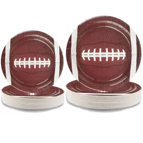 B0bdg4zhxp Gisgfim 72pcs Football Paper Plates Tailgate Birthday Party Decorations