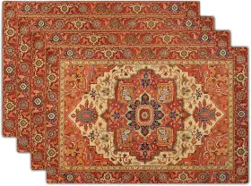 M8zmt1mt240923z Giwawa 1crccg Boho Ethnic Placemats Set Of 4 Vintage Orange 12 Inch X18