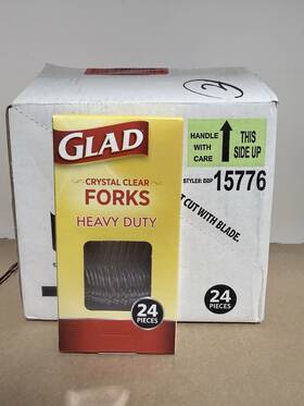 Glad Bbp15776 Heavy Duty Shatter-resistant Dishwasher Safe Plastic Forks Clear