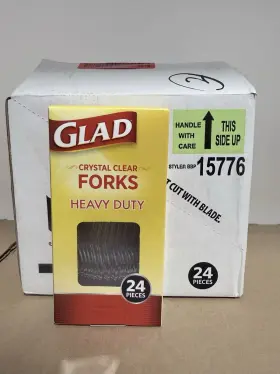 Bbp15776 Glad Heavy Duty Shatter-resistant Dishwasher Safe Plastic Forks Clear