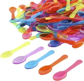 Gm1002c Gmark 200pc 3 Inch Colored Taster Spoons Plastic Multi-color Assorted Ice Cream Dessert Sp