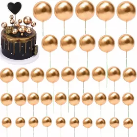 Goensjt 715330929302 40 Pcs Balls Cake Topper Diy Insert Toppers Ball Picks Cupcake