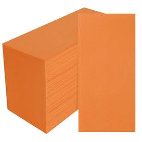 Goldclean Goldclean-12 17-napkin 100 Pack Orange Paper Napkins Disposable Linen-feel Guest 17x12
