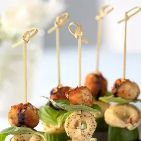 Gordon Choice 193901499452 Bamboo Knot Food Pick / Skewer - 1 000/case Ecochoice Compostable 4 3/4