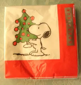 Graphique 781477066980 Peanuts Snoopy Christmas Luncheon Dinner Party Napkins 40ct New N/6980
