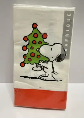 Graphique 781477067727 Peanuts Snoopy Christmas Tree Paper Guest Lunch Napkins 32 Count-new Sealed