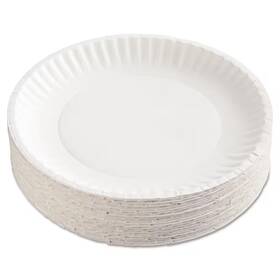 Green Label 313023722751 9 Inch Uncoated Disposable Paper Plates In White 1200 Per Case