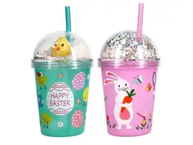 397566 Greenbrier Set Of 2 Easter Dome Tumbler With Lids And Straws