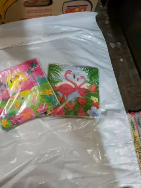 Greenbrier International 096164150064 New 2 Pack Paper Luncheon Napkins Flamingo Themes Decoupage 13 Inch X13 40 Total