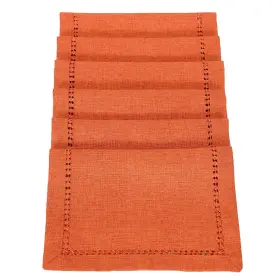 43397-28401 Grelucgo Set Of 6 Orange Table Placemats For Pieces 12 X 18