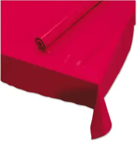 113001 Group Inc. Plastic Tablecover Roll 100ft Length X 40 Inch Width Red
