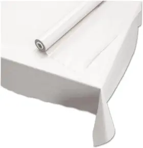 Group Inc. 445040855839 Plastic Roll Tablecover 40 Inch X 100 Ft White