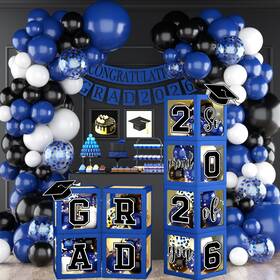 Gupesxu 717639869358 Graduation Decorations Class Of 2026 - Blue Set 4 B