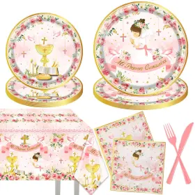 Gupesxu 772093978701 First Communion Decorations Baptism For Girls God Bless P