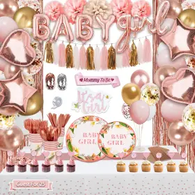 Guudmua 703532410902 303 Pcs Baby Shower Decorations For Girl