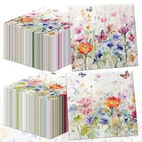 Hakoti 717225011598 Wildflower Napkins Baby Shower 6.5 Inches X