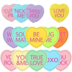 Hakoti 717225012403 Valentine S Day Paper Plates Supplies-conversation Heart Tableware 60pcs Hear