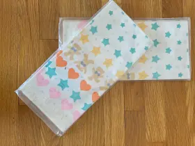 Hallmark 070000051296 2 Vtg Bears Hearts Stars All Over Print Table Cover B-day/shower