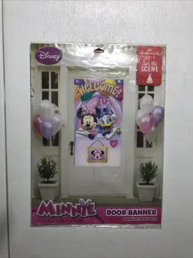 1bnr6891 Hallmark New Minnie Mouse Door Banner Party Supplies